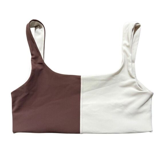 L Space active brown color block sports bra size large - Picture 2 of 4